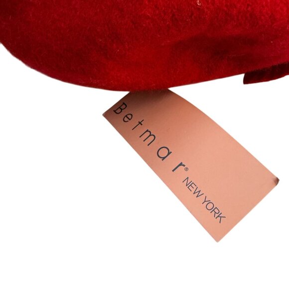 NWT Betmar New York Flower Beret Women One Size Red Winter Charm Cozy Everyday - Picture 2 of 6